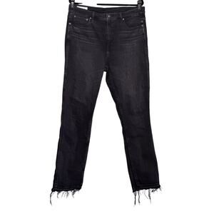 Gap Vintage Slim High Rise Frayed Hem Jeans 33 inch Size 16 Tall